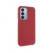 Кожаный чехол Leather Case Metal Buttons для Xiaomi Redmi 14C / Poco C75 Red