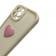 Чехол 3D Heart series for iPhone 13 Pro Max Milky