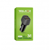 Автомобільний зарядний пристрій  2USB Walker WCR-33 QC3.0 36W Black Автомобільний зарядний пристрій  2USB Walker WCR-33 QC3.0 36W Black