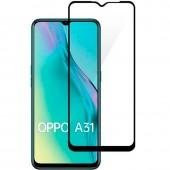 Защитное стекло для Oppo A31/A5 (2020)/A9 (2020) Full Glue (0.25 мм, 2.5D, черное) ЛЮКС