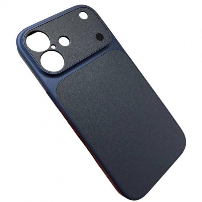 Накладка PC+Leather для iPhone 15 Plus Синій-2