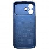 Накладка PC+Leather для iPhone 16 Синій