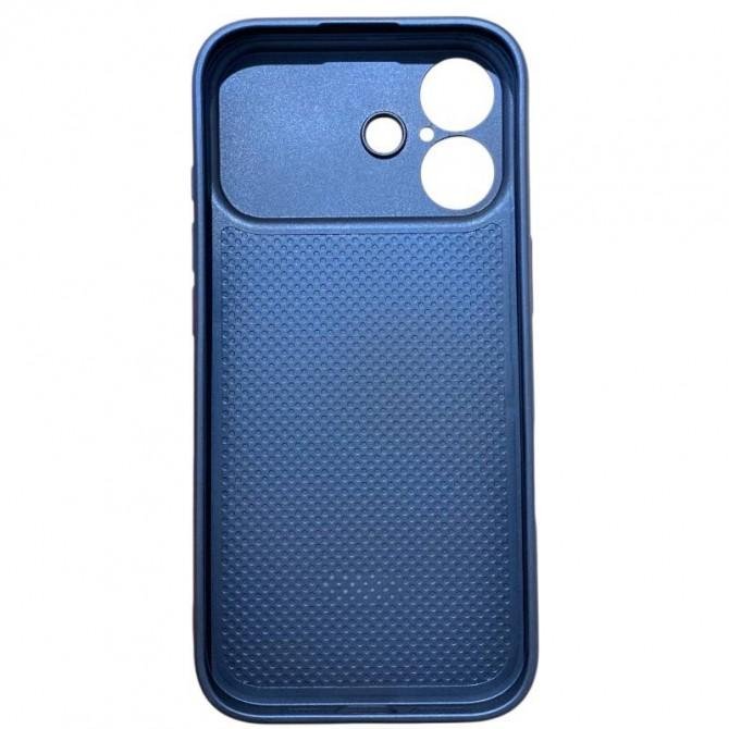 Накладка PC+Leather для iPhone 16 Синій-3