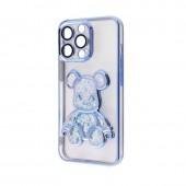 TPU чехол Cute Bear Liquid для iPhone 11 Синий
