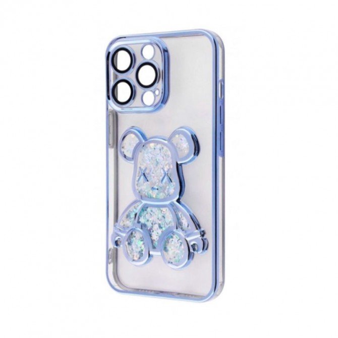 TPU чохол Cute Bear Liquid для iPhone 11 Синій