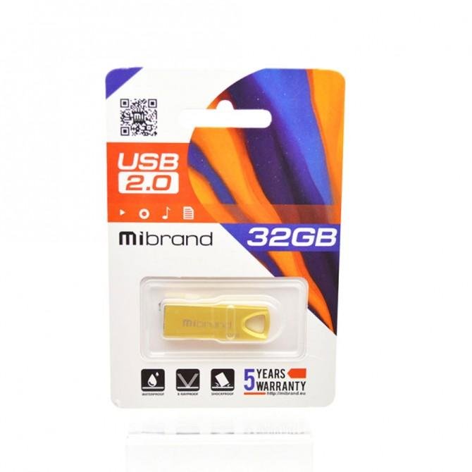 Флеш память Mibrand 32Gb Taipan Золотой-2