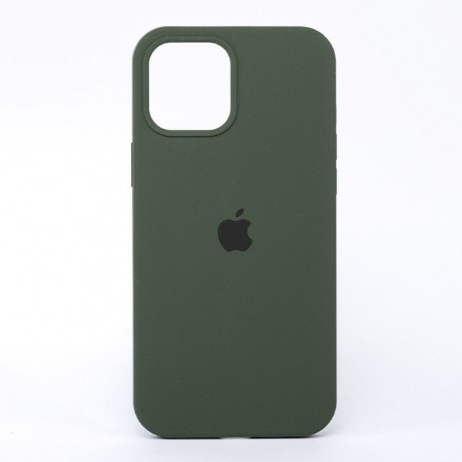 Оригинальный силиконовый чехол для iPhone 13 mini Хвойно Зеленый FULL