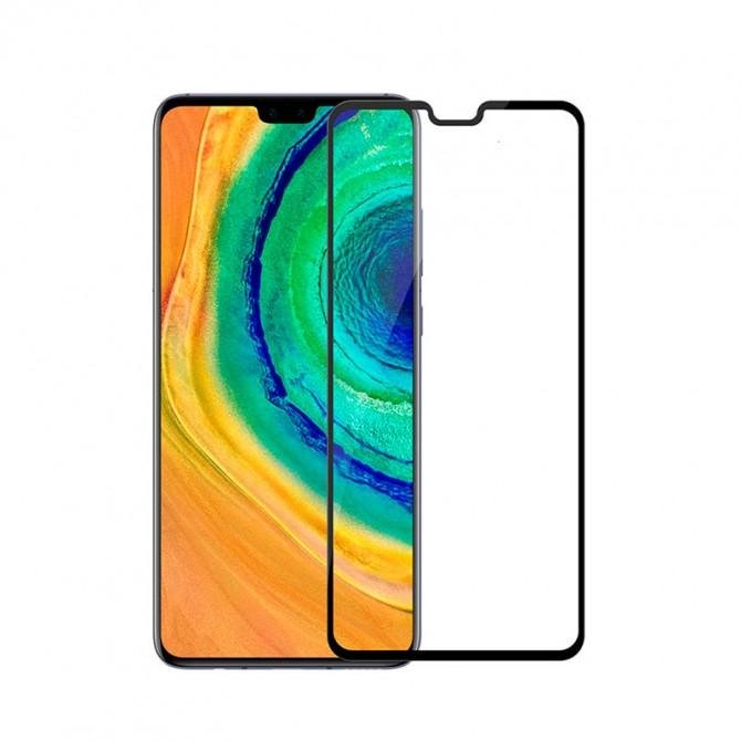 Защитное стекло для HUAWEI Mate 30 Pro Full Glue (0.25 мм, 2.5D, черное) ЛЮКС