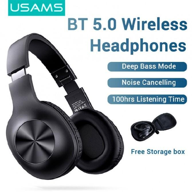 Stereo Bluetooth Наушники USAMS YX05 E-Join Series Black-1