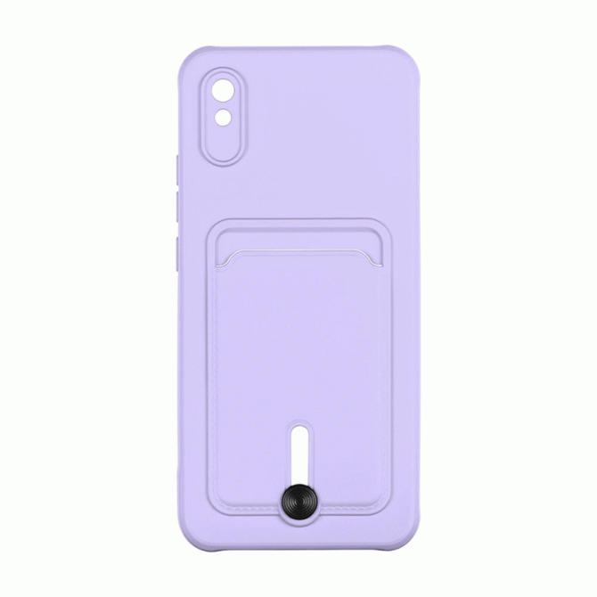Чохол TPU Colorfull Pocket Card для Xiaomi Redmi 9A Бузковий
