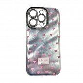 Чохол Shiny Gloss Hearts series for iPhone 15 Pink Чохол Shiny Gloss Hearts series for iPhone 15 Pink