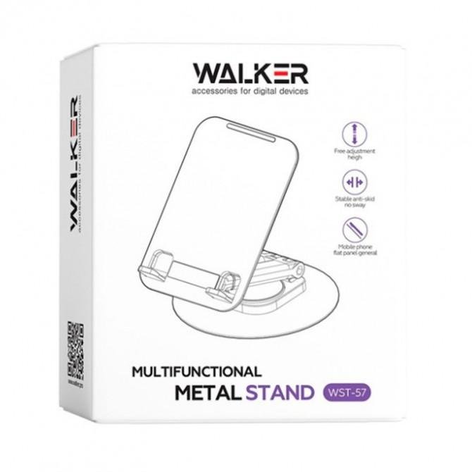 Настільний тримач WALKER WST-57 Black (поворотний металевий)-2
