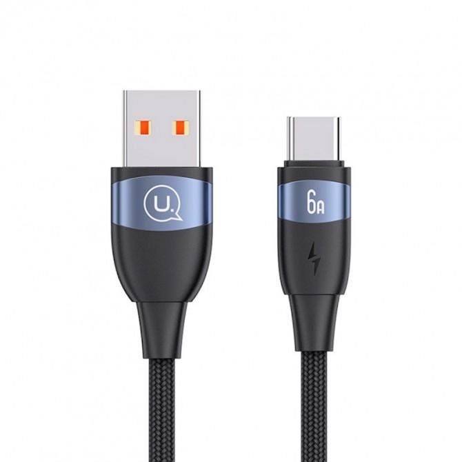 Кабель Usams U85 US-SJ630 Type-C Aluminium Alloy Fast Charging&Cable 6A Black