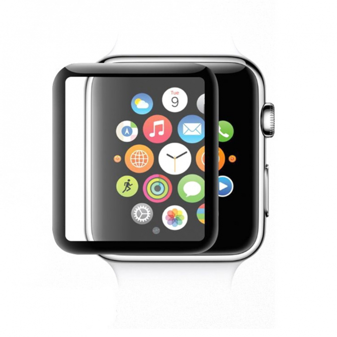 Защитное стекло для iWatch 40mm (0.3mm, 5D) Чёрный-3