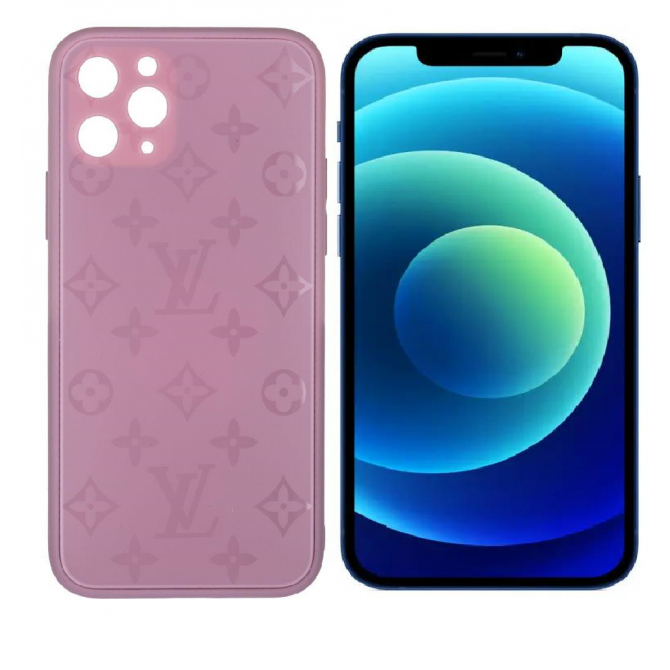 Чохол TPU Glass LV для iPhone 12 Pro Max Бузковий