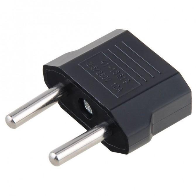 Мережевий зарадний пристрій адаптер Євро Чорний