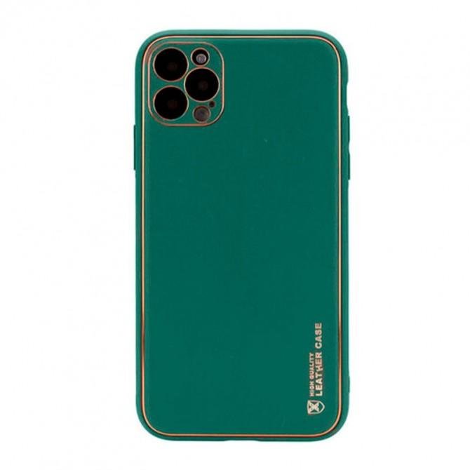 Кожаная накладка Xshield для Apple iPhone 13 Pro (6.1") Army Green