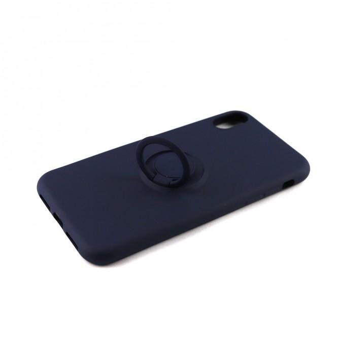 Чехол Ring Color для iPhone Xr Темно Синий-3