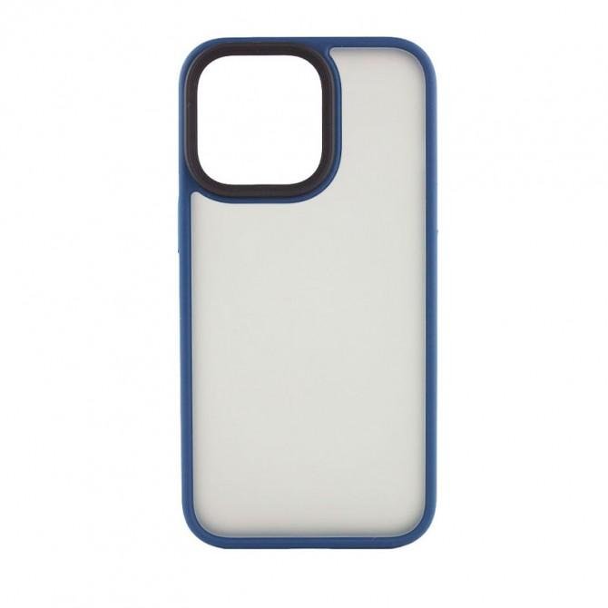 Чехол TPU+PC Metal Buttons для Apple iPhone 14 Pro Max (6.7") Темно Синий