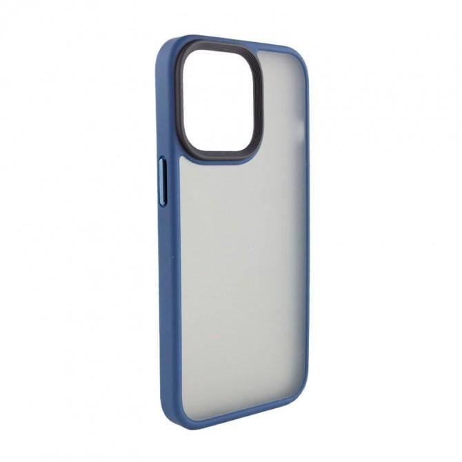 Чехол TPU+PC Metal Buttons для Apple iPhone 14 Pro Max (6.7") Темно Синий-1