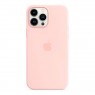 Силиконовый чехол для iPhone 13 Pro Max Пастельно Розовый FULL
