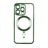 Чехол TPU Metallic Full Camera with Magsafe для iPhone 13 Green