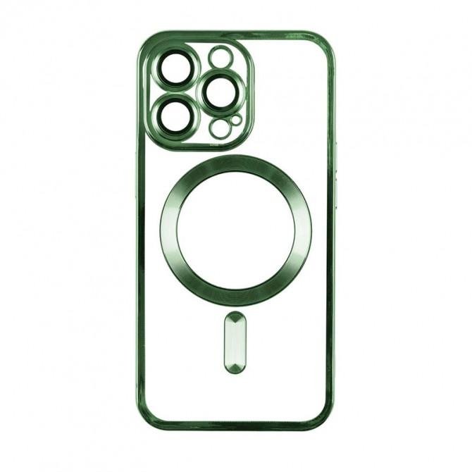Чехол TPU Metallic Full Camera with Magsafe для iPhone 13 Green