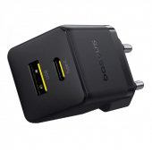 Мережевий зарядний пристрій 1Type-C Baseus Palm Fast Charger 20W EU Cluster Black + Type-C to Type-C Мережевий зарядний пристрій 1Type-C Baseus Palm Fast Charger 20W EU Cluster Black + Type-C to Type-C