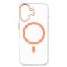 Чохол-накладка Anti-Fall для iPhone 16 Transparent / Orange