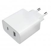 Сетевое зарядное устройство Xiaomi Original Charger 1USB-A/1USB-C 33W EU White