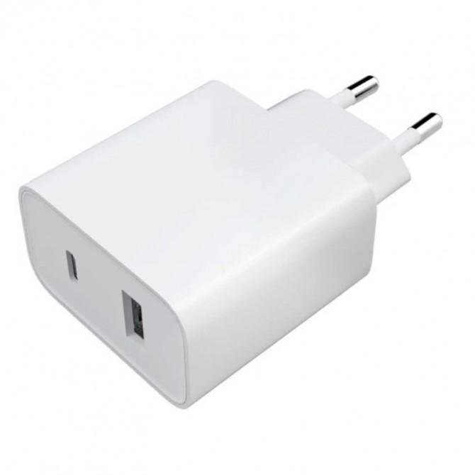 Сетевое зарядное устройство Xiaomi Original Charger 1USB-A/1USB-C 33W EU White