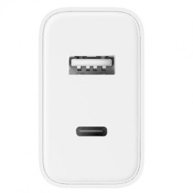 Сетевое зарядное устройство Xiaomi Original Charger 1USB-A/1USB-C 33W EU White-2
