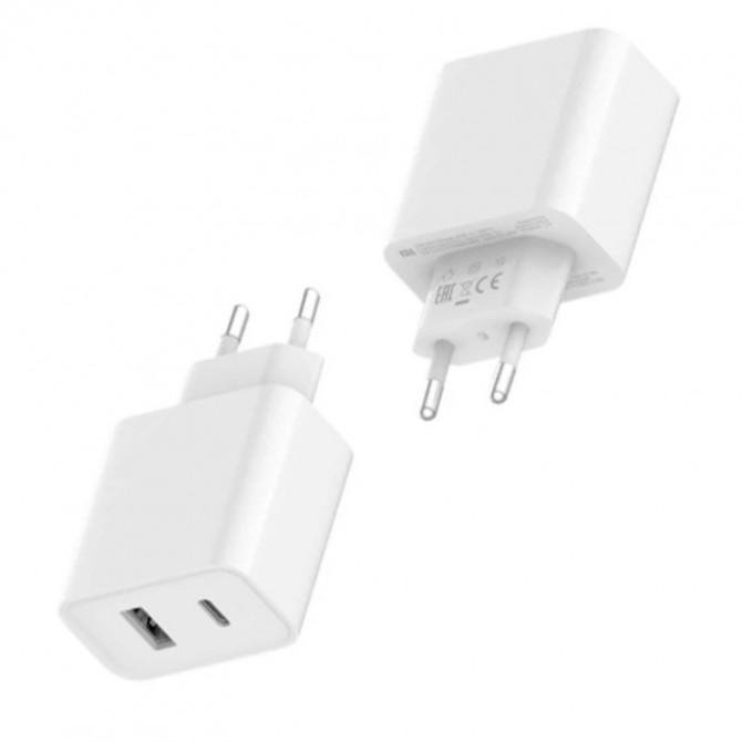 Сетевое зарядное устройство Xiaomi Original Charger 1USB-A/1USB-C 33W EU White-3