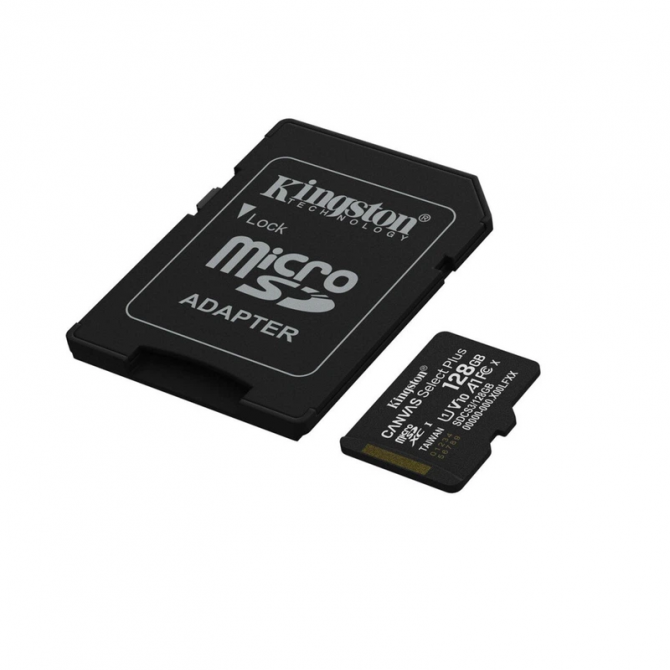 Картка пам'яті Kingston microSDHC 128Gb Canvas Select Plus Gen3 class10 A1(R-150Mb/s) +(adapter SD)-1