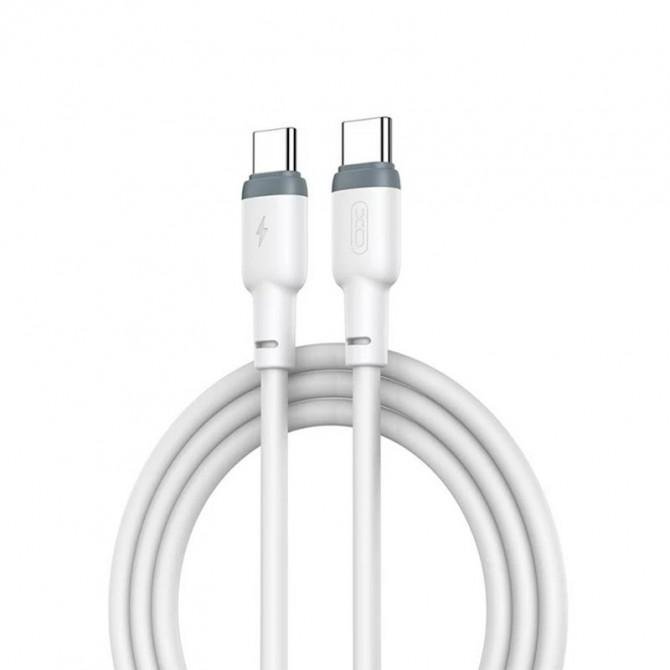 Кабель XO NB208B PD Type-C to Type-C Liquid Silicone 60W 1m White