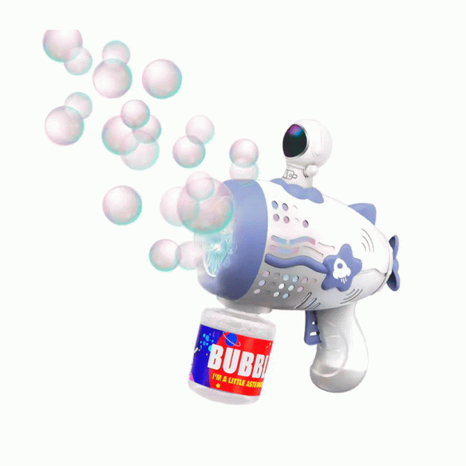 Пістолет з мильними бульбашками Astronaut Bubble Gun Music+50ml bottle (4хАА не входять в комплект)
