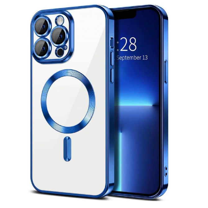 Силіконовий чохол SHINING with MagSafe для iPhone 11 Pro Синій