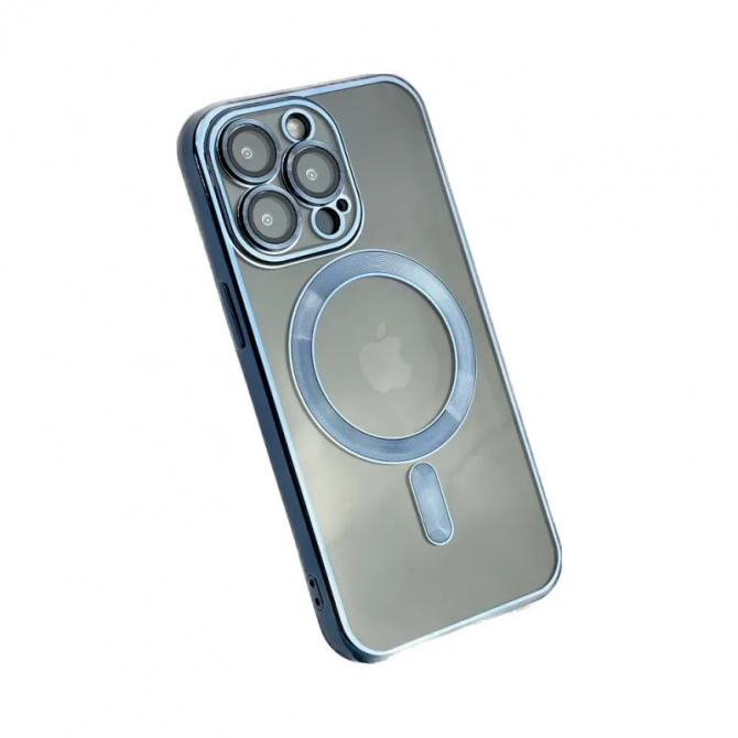 Силіконовий чохол SHINING with MagSafe для iPhone 11 Pro Синій-1