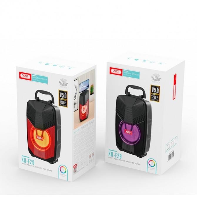 Bluetooth Колонка XO F29 (FM/LED/USB/AUX/TF Card/6.3mm) Black-2