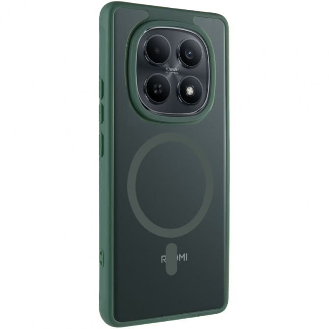 Чeхол TPU+PC Lyon Frosted series with Magsafe Xiaomi Redmi Note 15 4G Green-1