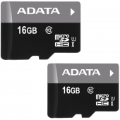 Карта памяти ADATA MicroSDHC 16GB UHS-I (Class 10) Черный/Серый