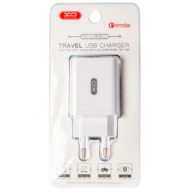 МЗУ XO L36 18W/1USB White-2