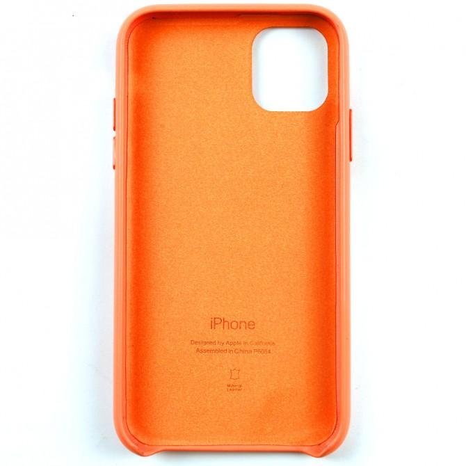 Чохол Leather Case для iPhone 11 Pro Помаранчевий-2