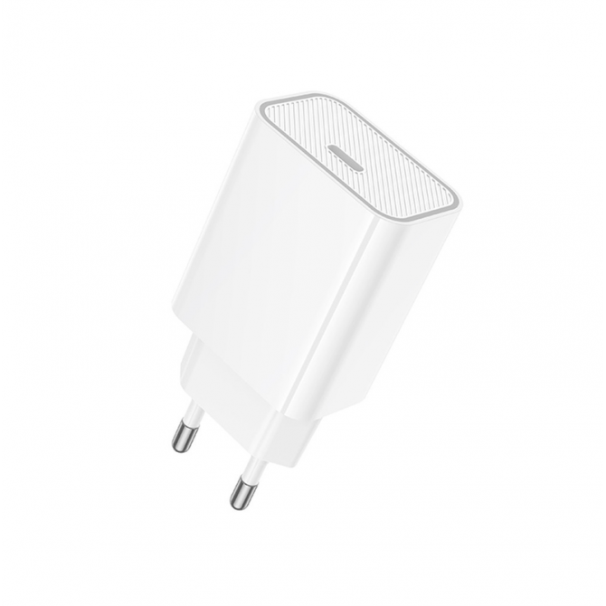 Мережевий зарядний пристрій 1Type-C Hoco C143A Benefit PD20W White