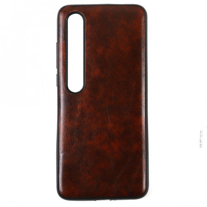 Чохол шкiряний Lava для Xiaomi Mi 10/Mi 10 Pro Темно Коричневий-1