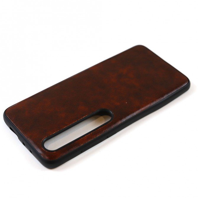 Чохол шкiряний Lava для Xiaomi Mi 10/Mi 10 Pro Темно Коричневий-4