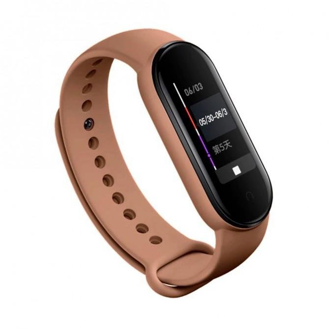 Ремінець для Xiaomi Mi Band 5/6 (Silicone) Коричневий-1