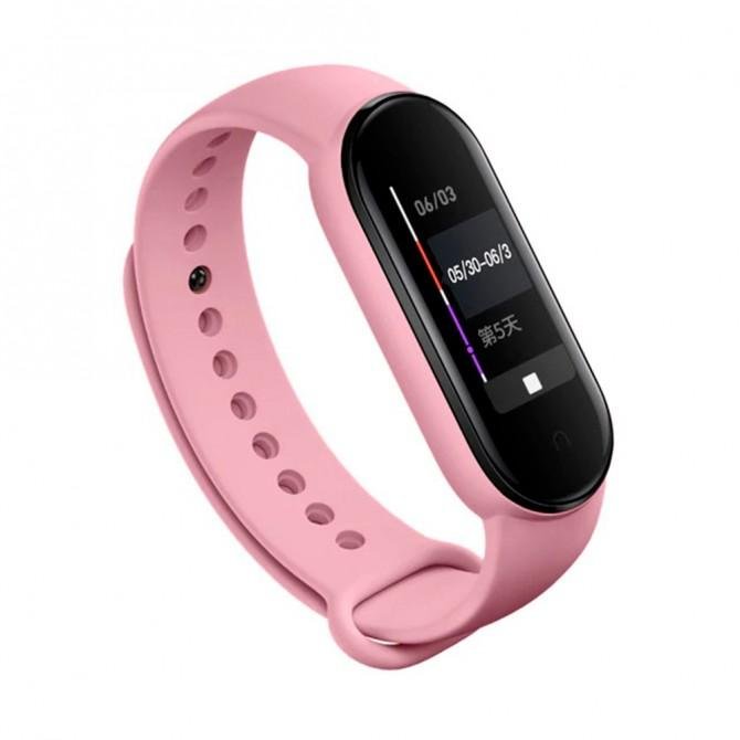 Ремінець для Xiaomi Mi Band 5/6 (Silicone) Pink Sand-1