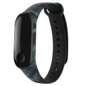 Ремешок для Xiaomi Mi Band 5/6 (Silicon) Хаки Чёрный