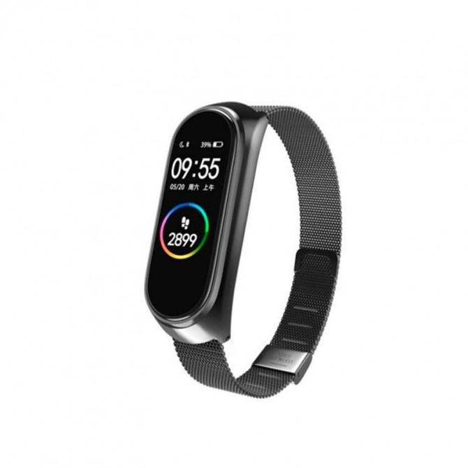 Браслет для Xiaomi Band 5/6 milanese design Dark Grey